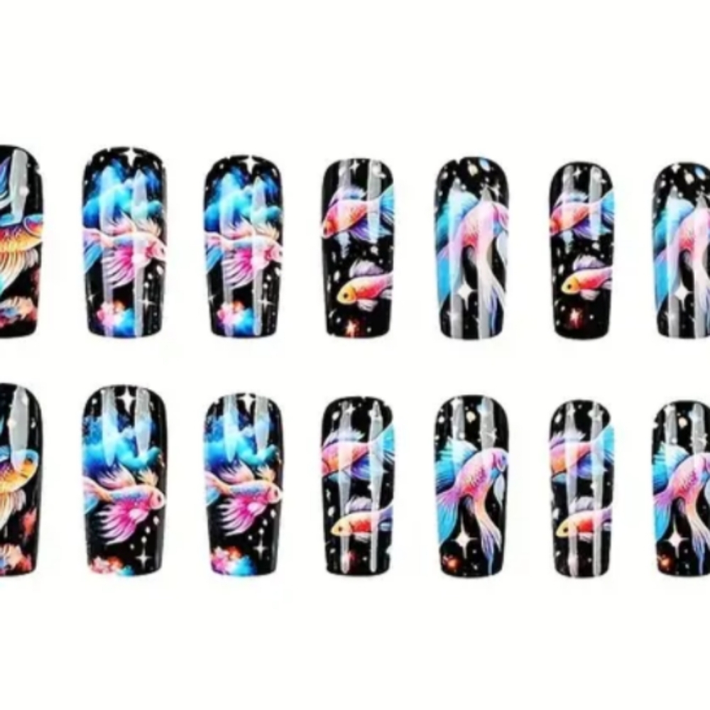 Colorful Fish Nail Sticker Wraps - Picture 3 of 6